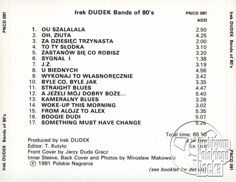 Irek Dudek - Bands Of 80`s