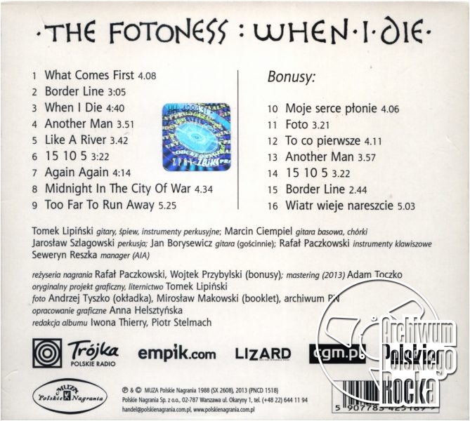 Fotoness, The - When I Die