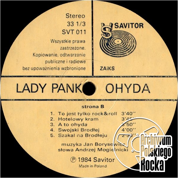 Lady Pank - Ohyda