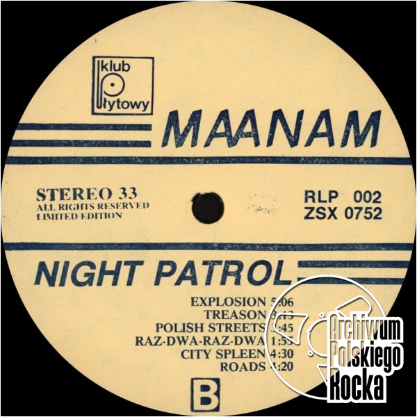 Maanam - Night Patrol