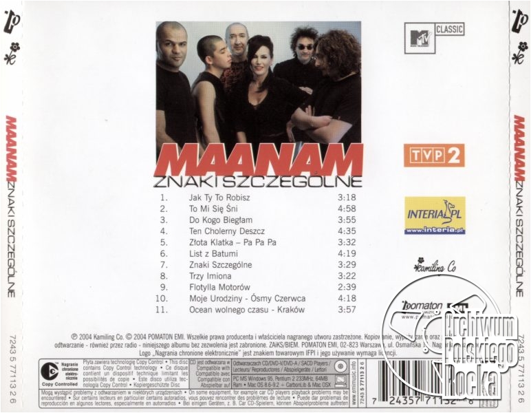 Maanam - Znaki szczególne
