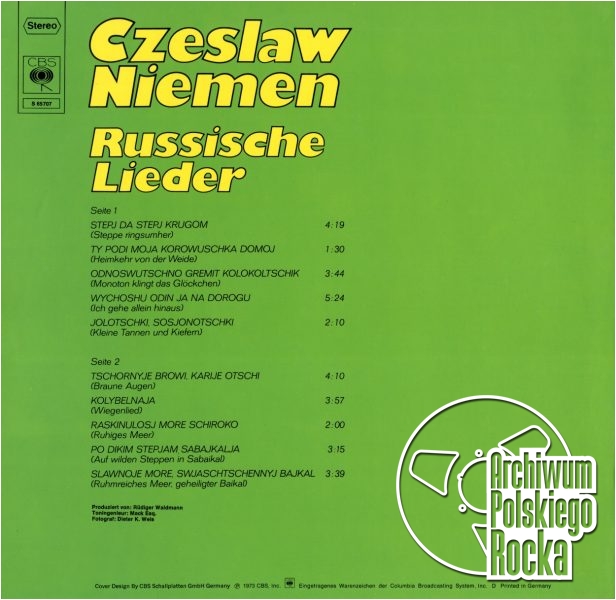 Niemen, Czesław - Russische Lieder
