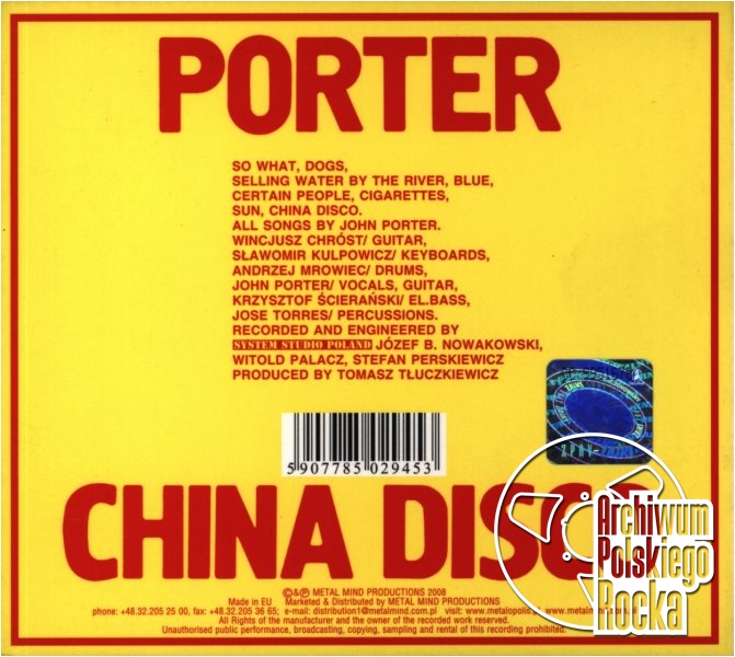 John Porter - China Disco