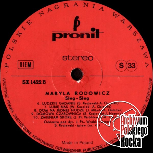 Rodowicz, Maryla - Sing Sing