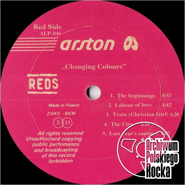 Reds - Changing Colours