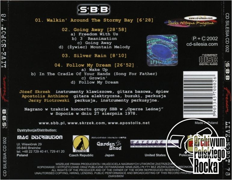 SBB - Freedom - Live From Sopot `78