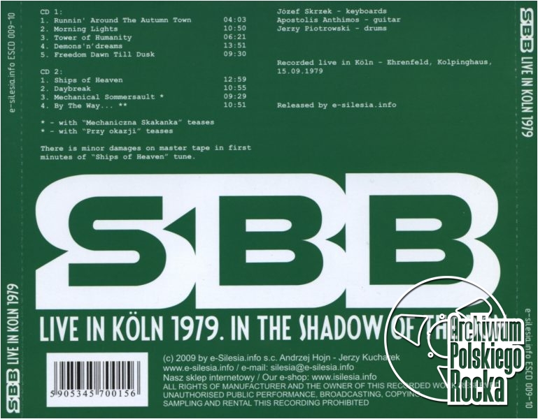 SBB - Live in Koln 1979